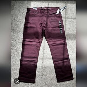 NWT Men's Banana Republic Burgundy Travel Jeans